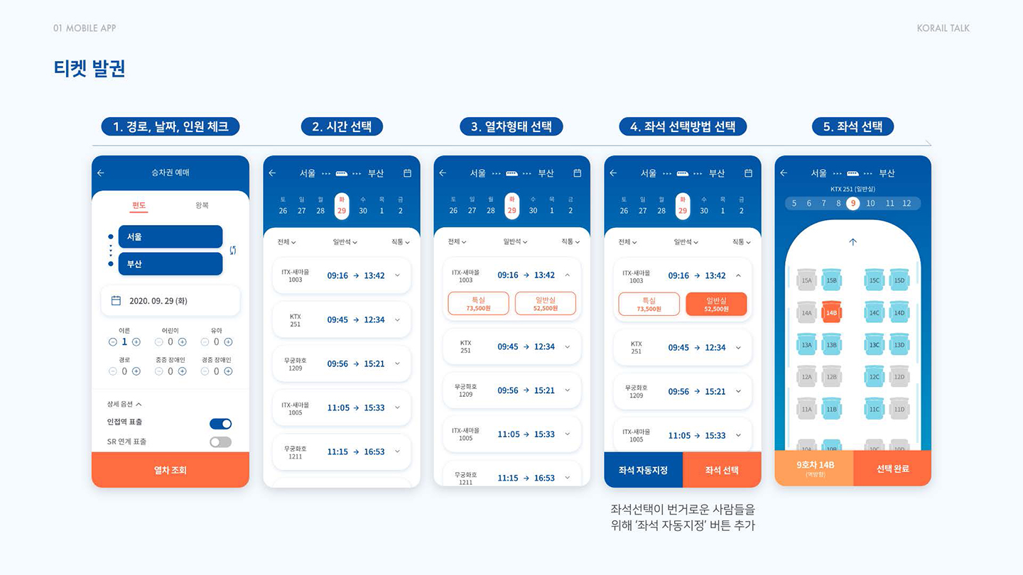 코레일 토크 모바일 앱 / UI/UX 디자이너 취업 아카데미 박현아6