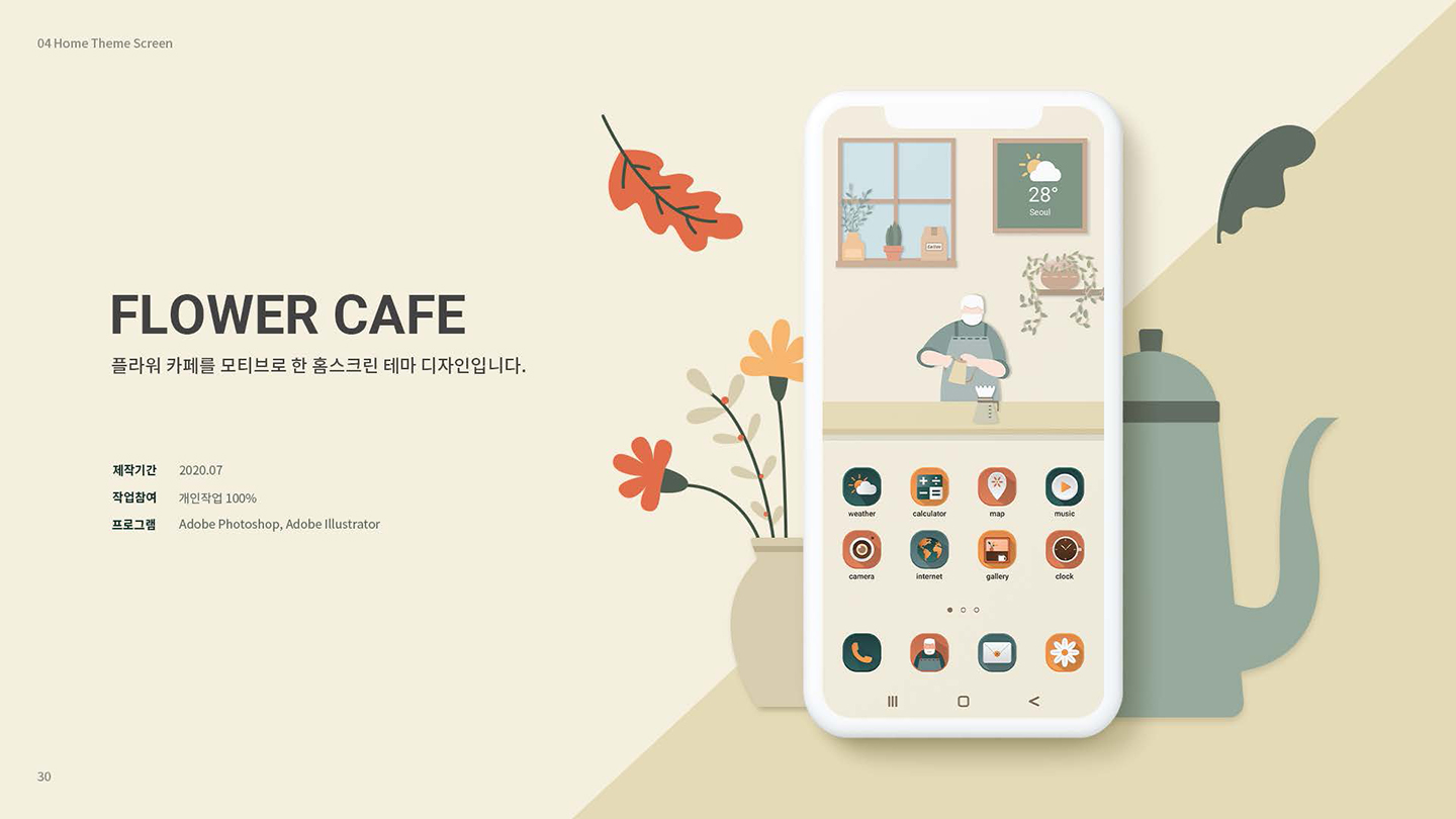 플라워카페 / UI/UX 디자이너 취업 아카데미 김도은1