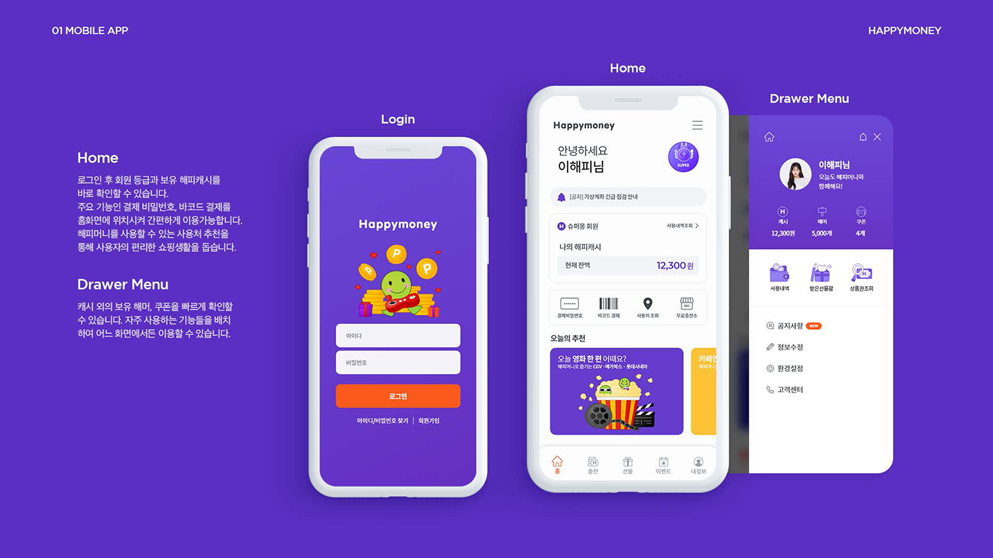 해피머니 / UI/UX 디자이너 취업 아카데미 이나원6