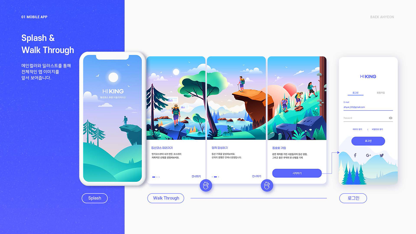 하이킹 등산코스 / UI/UX 디자이너 취업 아카데미 백아현4