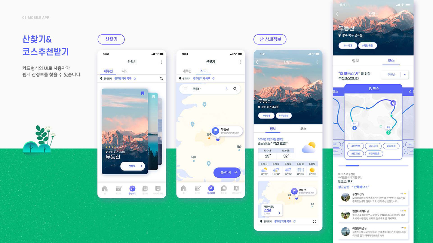 하이킹 등산코스 / UI/UX 디자이너 취업 아카데미 백아현6
