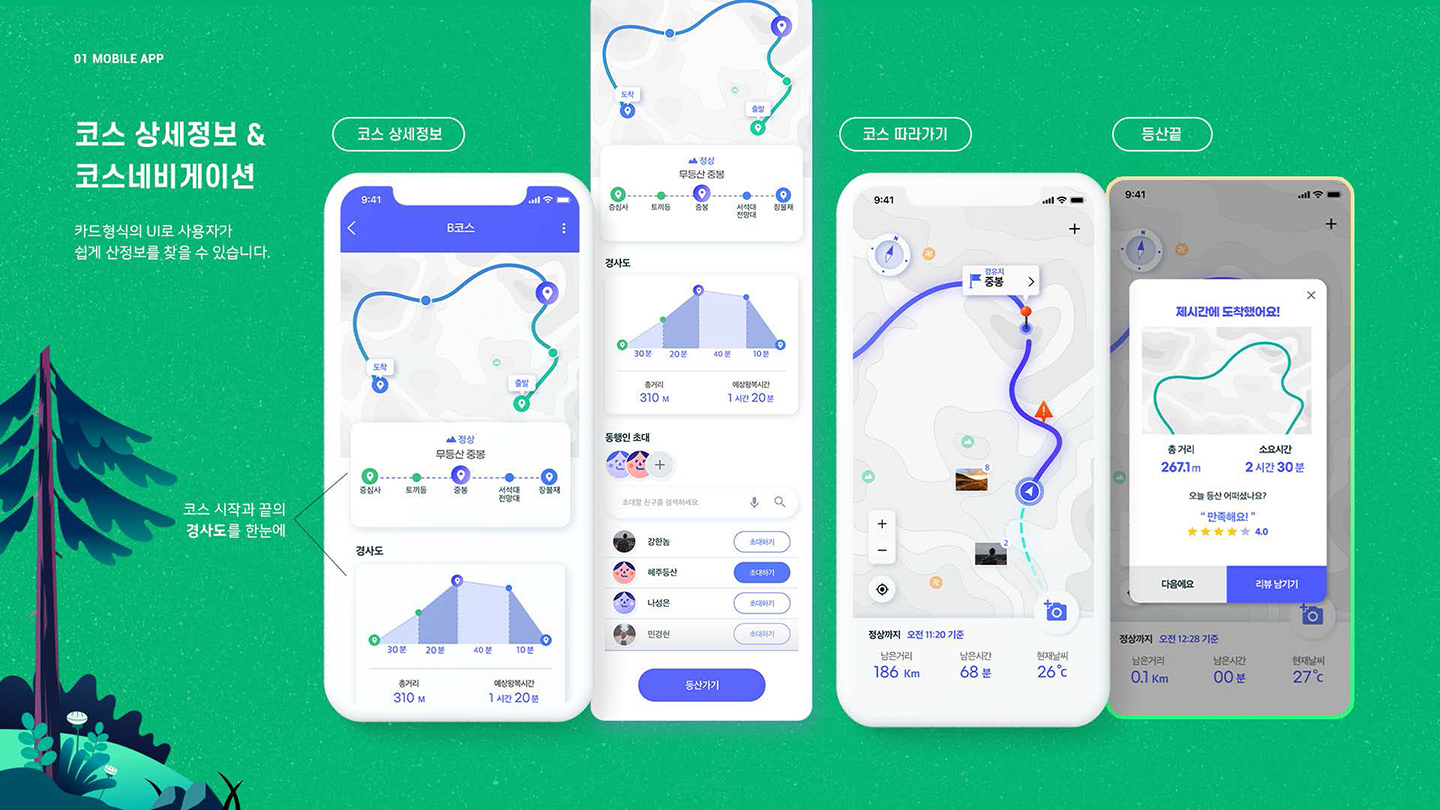하이킹 등산코스 / UI/UX 디자이너 취업 아카데미 백아현7