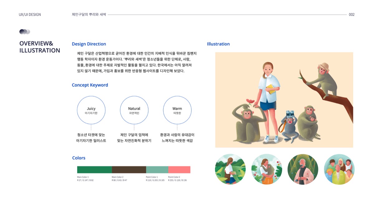 제인구달의 뿌리와 새싹 / 모바일 & 웹 UX/UI 디자인 포트폴리오 실무 프로젝트 최의윤2