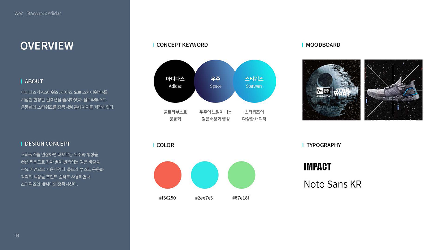 아디다스 X 스타워즈 / UX/UI 디자이너 취업 아카데미 타잔스쿨 임혜진2
