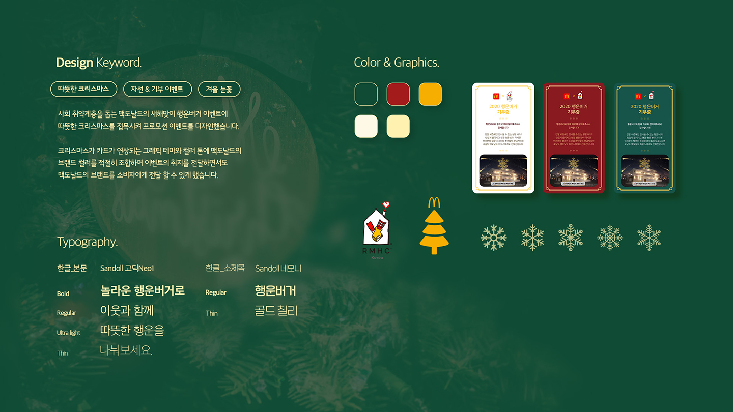 맥도날드 행운버거 프로모션 / UI/UX 디자이너 취업 아카데미 정성엽2