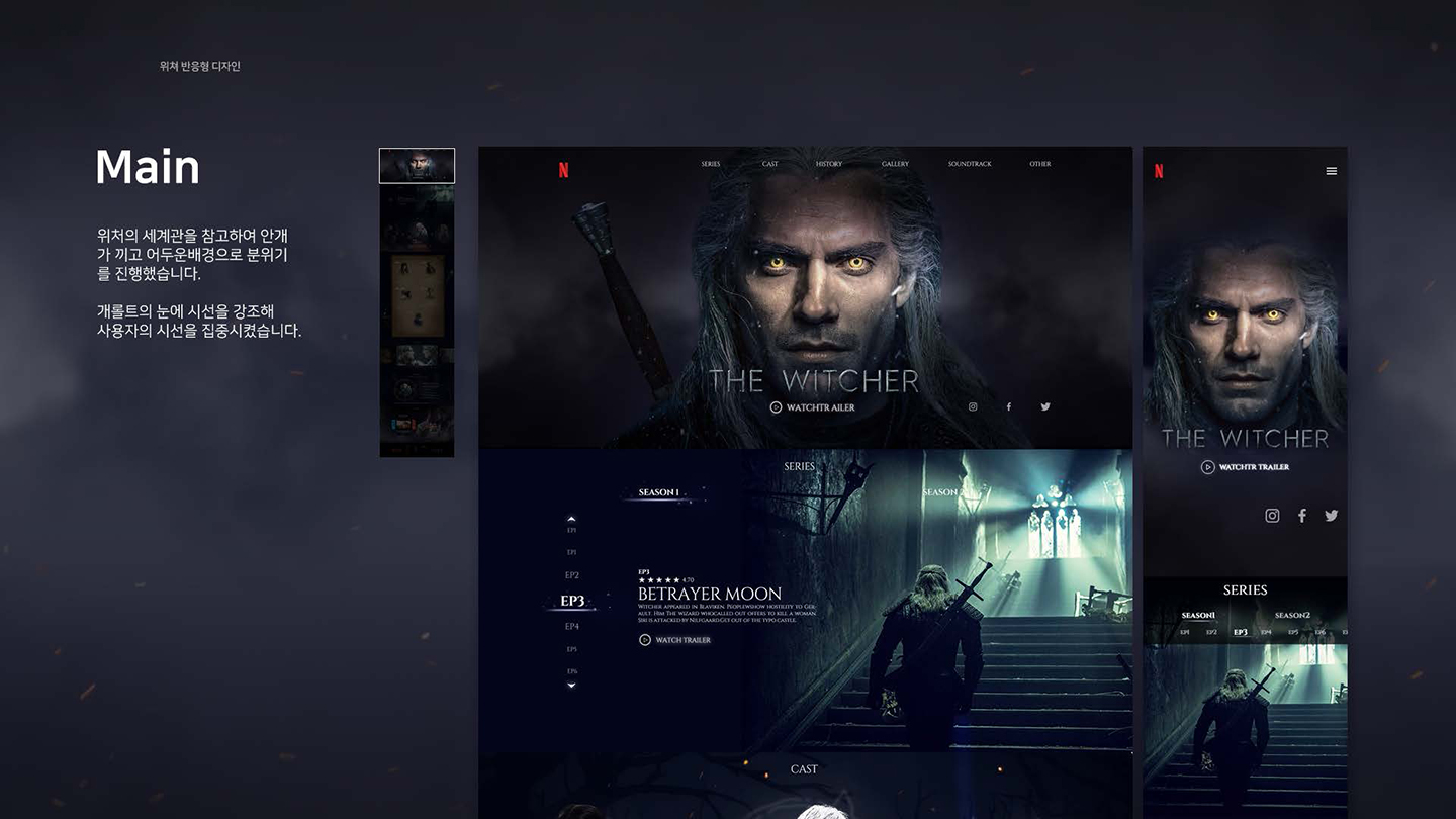 The Witcher / UI/UX 디자이너 취업 아카데미 최혜인3