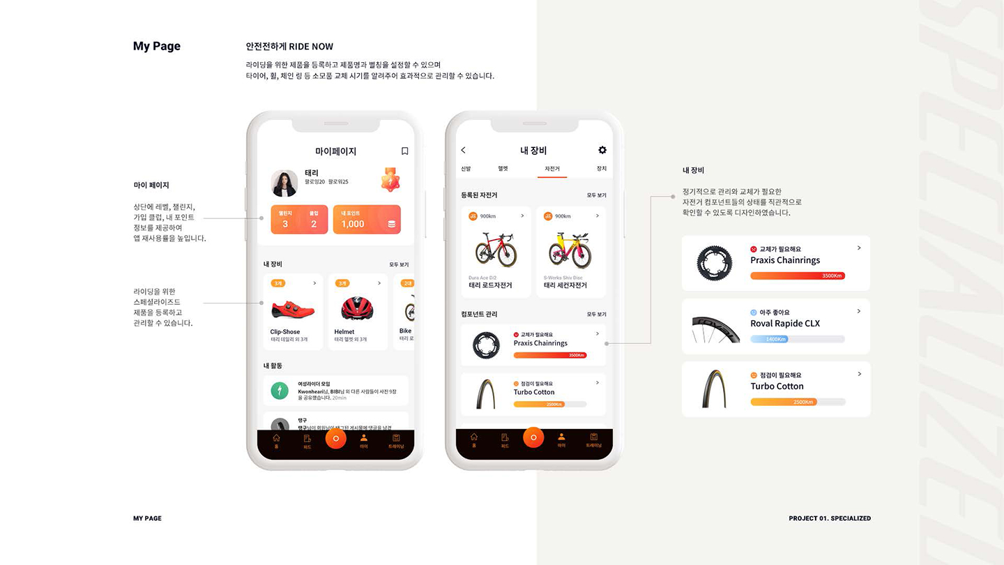 라이딩 기록앱 / UI/UX 디자이너 취업 아카데미 김우인13