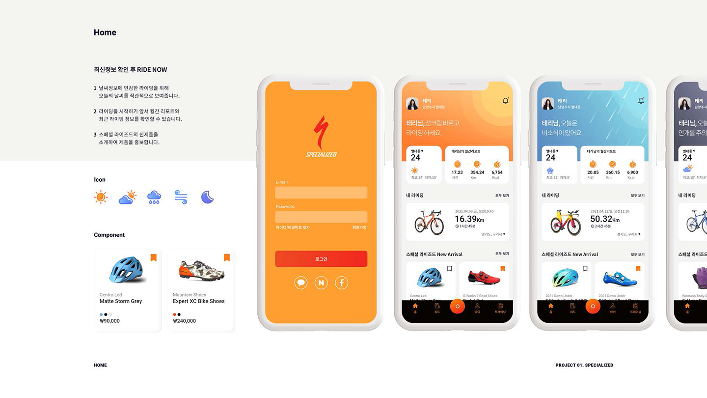 라이딩 기록앱 / UI/UX 디자이너 취업 아카데미 김우인9