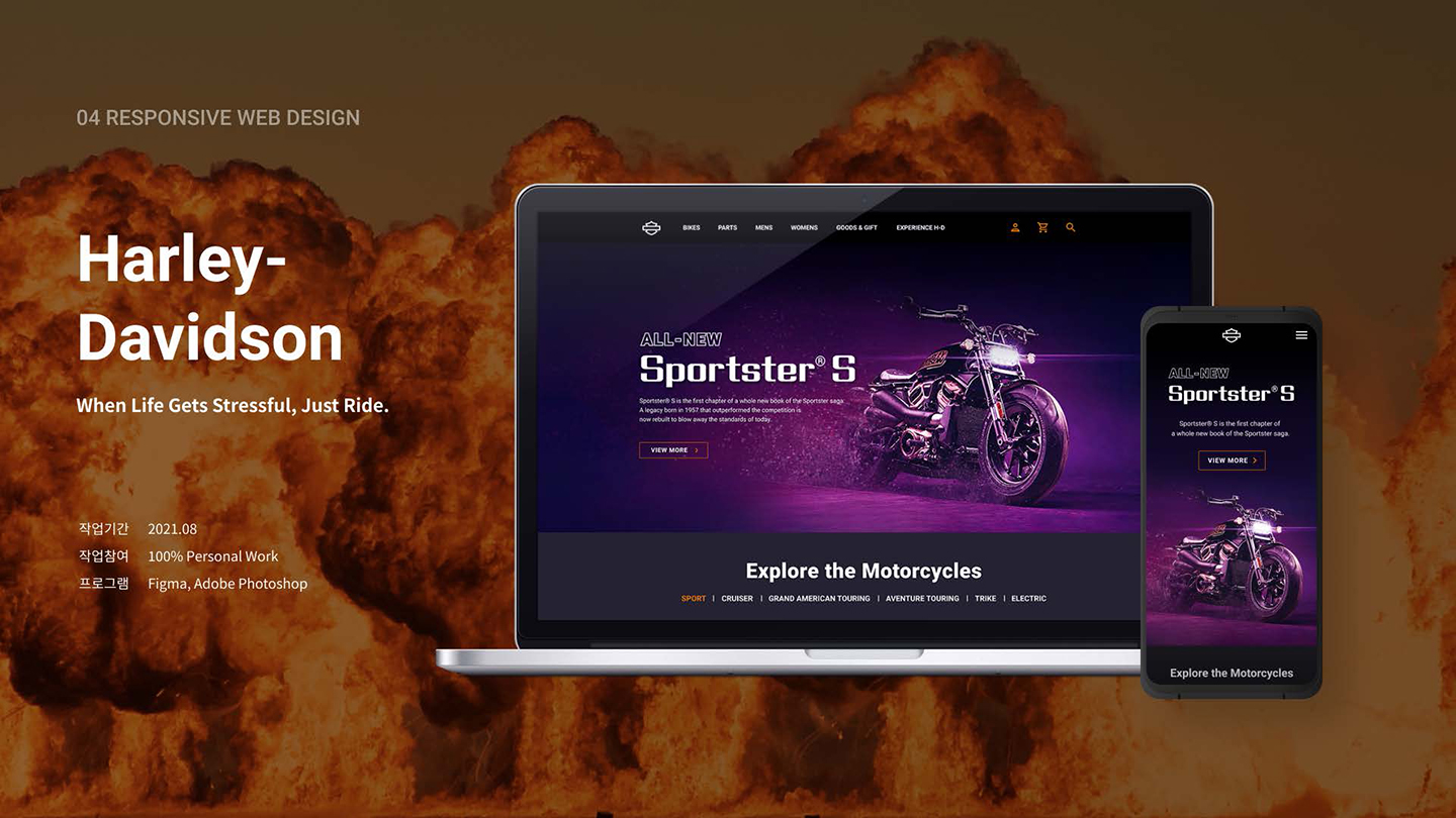 Harley-Davidson / UI/UX 디자이너 취업 아카데미 전다혜1
