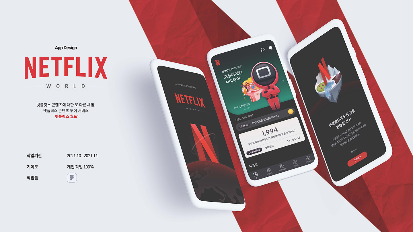 넷플릭스 월드 / UI/UX 디자이너 취업 아카데미 김보민1